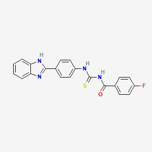 N-({[4-(1H-benzimidazol-2-yl)phenyl]amino}carbonothioyl)-4-fluorobenzamide