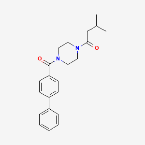 1-(4-biphenylylcarbonyl)-4-(3-methylbutanoyl)piperazine