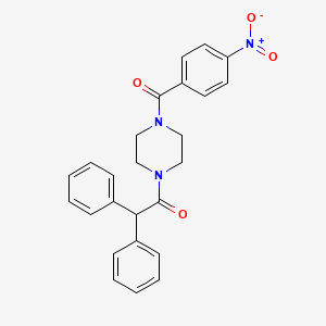 molecular formula C25H23N3O4 B3467315 1-(diphenylacetyl)-4-(4-nitrobenzoyl)piperazine 