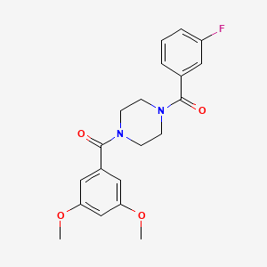 molecular formula C20H21FN2O4 B3467325 1-(3,5-dimethoxybenzoyl)-4-(3-fluorobenzoyl)piperazine 