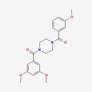 molecular formula C21H24N2O5 B3467338 1-(3,5-dimethoxybenzoyl)-4-(3-methoxybenzoyl)piperazine 