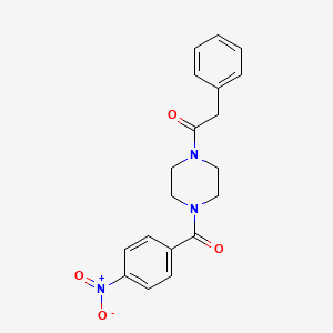 molecular formula C19H19N3O4 B3467350 1-(4-nitrobenzoyl)-4-(phenylacetyl)piperazine 