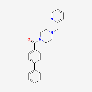 molecular formula C23H23N3O B3467353 1-(4-biphenylylcarbonyl)-4-(2-pyridinylmethyl)piperazine 