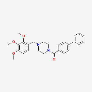 1-(4-biphenylylcarbonyl)-4-(2,3,4-trimethoxybenzyl)piperazine