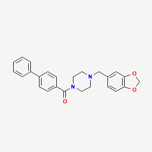 1-(1,3-benzodioxol-5-ylmethyl)-4-(4-biphenylylcarbonyl)piperazine