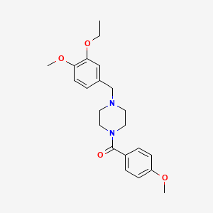 molecular formula C22H28N2O4 B3467390 1-(3-ethoxy-4-methoxybenzyl)-4-(4-methoxybenzoyl)piperazine 