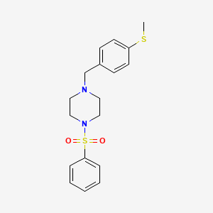 1-[4-(methylthio)benzyl]-4-(phenylsulfonyl)piperazine