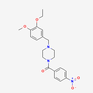 1-(3-ethoxy-4-methoxybenzyl)-4-(4-nitrobenzoyl)piperazine