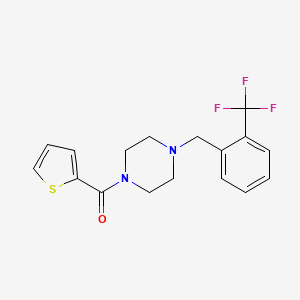 molecular formula C17H17F3N2OS B3467404 1-(2-thienylcarbonyl)-4-[2-(trifluoromethyl)benzyl]piperazine 