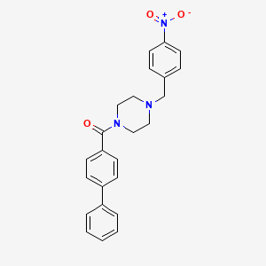 molecular formula C24H23N3O3 B3467408 1-(4-biphenylylcarbonyl)-4-(4-nitrobenzyl)piperazine 