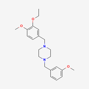 molecular formula C22H30N2O3 B3467426 1-(3-ethoxy-4-methoxybenzyl)-4-(3-methoxybenzyl)piperazine 