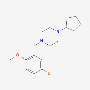 1-(5-bromo-2-methoxybenzyl)-4-cyclopentylpiperazine