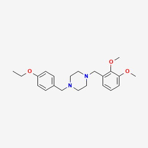 molecular formula C22H30N2O3 B3467442 1-(2,3-dimethoxybenzyl)-4-(4-ethoxybenzyl)piperazine 