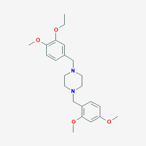 molecular formula C23H32N2O4 B3467446 1-(2,4-dimethoxybenzyl)-4-(3-ethoxy-4-methoxybenzyl)piperazine 