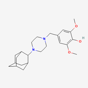 molecular formula C23H34N2O3 B3467455 4-{[4-(2-adamantyl)-1-piperazinyl]methyl}-2,6-dimethoxyphenol 