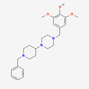 4-{[4-(1-benzyl-4-piperidinyl)-1-piperazinyl]methyl}-2,6-dimethoxyphenol