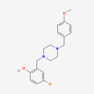 molecular formula C19H23BrN2O2 B3467474 4-bromo-2-{[4-(4-methoxybenzyl)-1-piperazinyl]methyl}phenol oxalate 