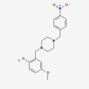 molecular formula C19H23N3O4 B3467476 4-methoxy-2-{[4-(4-nitrobenzyl)-1-piperazinyl]methyl}phenol 