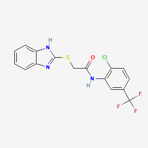 2-(1H-benzimidazol-2-ylthio)-N-[2-chloro-5-(trifluoromethyl)phenyl]acetamide