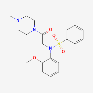 N-(2-methoxyphenyl)-N-[2-(4-methyl-1-piperazinyl)-2-oxoethyl]benzenesulfonamide