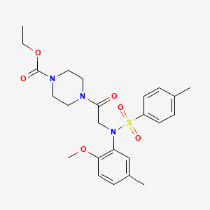 ethyl 4-{N-(2-methoxy-5-methylphenyl)-N-[(4-methylphenyl)sulfonyl]glycyl}-1-piperazinecarboxylate