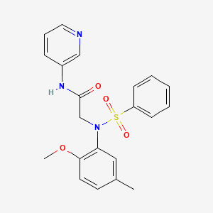 N~2~-(2-methoxy-5-methylphenyl)-N~2~-(phenylsulfonyl)-N~1~-3-pyridinylglycinamide