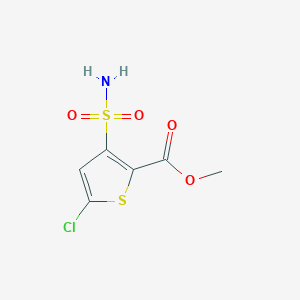 molecular formula C6H6ClNO4S2 B346753 Methyl 3-(aminosulfonyl)-5-chlorothiophene-2-carboxylate CAS No. 941239-79-8
