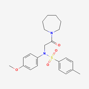 molecular formula C22H28N2O4S B3467531 N-[2-(1-azepanyl)-2-oxoethyl]-N-(4-methoxyphenyl)-4-methylbenzenesulfonamide 