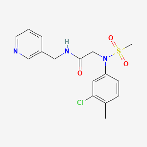 molecular formula C16H18ClN3O3S B3467539 N~2~-(3-chloro-4-methylphenyl)-N~2~-(methylsulfonyl)-N~1~-(3-pyridinylmethyl)glycinamide 