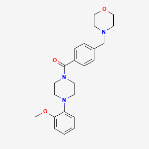 molecular formula C23H29N3O3 B3467541 4-(4-{[4-(2-methoxyphenyl)-1-piperazinyl]carbonyl}benzyl)morpholine 