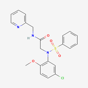 N~2~-(5-chloro-2-methoxyphenyl)-N~2~-(phenylsulfonyl)-N~1~-(2-pyridinylmethyl)glycinamide