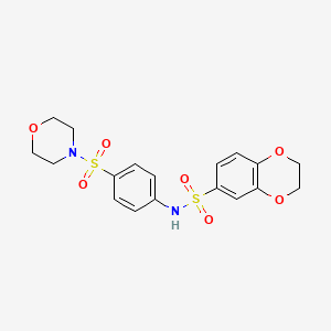 N-[4-(4-morpholinylsulfonyl)phenyl]-2,3-dihydro-1,4-benzodioxine-6-sulfonamide