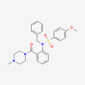 N-benzyl-4-methoxy-N-{2-[(4-methyl-1-piperazinyl)carbonyl]phenyl}benzenesulfonamide