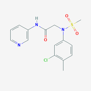 molecular formula C15H16ClN3O3S B3467584 N~2~-(3-chloro-4-methylphenyl)-N~2~-(methylsulfonyl)-N~1~-3-pyridinylglycinamide CAS No. 428463-86-9