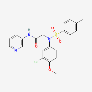 N~2~-(3-chloro-4-methoxyphenyl)-N~2~-[(4-methylphenyl)sulfonyl]-N~1~-3-pyridinylglycinamide