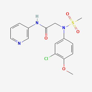 molecular formula C15H16ClN3O4S B3467622 N~2~-(3-chloro-4-methoxyphenyl)-N~2~-(methylsulfonyl)-N~1~-3-pyridinylglycinamide CAS No. 428476-07-7