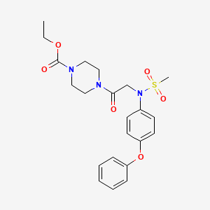 ethyl 4-[N-(methylsulfonyl)-N-(4-phenoxyphenyl)glycyl]-1-piperazinecarboxylate