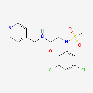 molecular formula C15H15Cl2N3O3S B3467627 N~2~-(3,5-dichlorophenyl)-N~2~-(methylsulfonyl)-N~1~-(4-pyridinylmethyl)glycinamide 