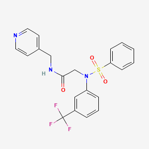 N~2~-(phenylsulfonyl)-N~1~-(4-pyridinylmethyl)-N~2~-[3-(trifluoromethyl)phenyl]glycinamide