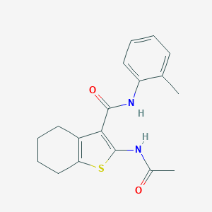 molecular formula C18H20N2O2S B346764 2-(acetylamino)-N-(2-methylphenyl)-4,5,6,7-tetrahydro-1-benzothiophene-3-carboxamide 