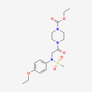 ethyl 4-[N-(4-ethoxyphenyl)-N-(methylsulfonyl)glycyl]-1-piperazinecarboxylate