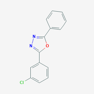 molecular formula C14H9ClN2O B346767 2-(3-Chlorophenyl)-5-phenyl-1,3,4-oxadiazole CAS No. 79442-06-1