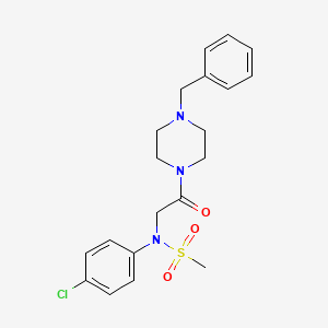 N-[2-(4-benzyl-1-piperazinyl)-2-oxoethyl]-N-(4-chlorophenyl)methanesulfonamide