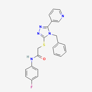 molecular formula C22H18FN5OS B3467683 2-{[4-benzyl-5-(3-pyridinyl)-4H-1,2,4-triazol-3-yl]thio}-N-(4-fluorophenyl)acetamide 