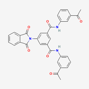 molecular formula C32H23N3O6 B3467685 N,N'-bis(3-acetylphenyl)-5-(1,3-dioxo-1,3-dihydro-2H-isoindol-2-yl)isophthalamide 