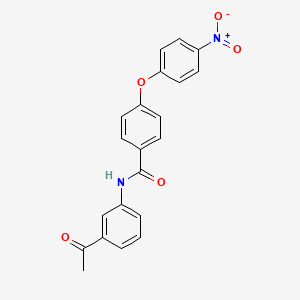 molecular formula C21H16N2O5 B3467692 N-(3-acetylphenyl)-4-(4-nitrophenoxy)benzamide 