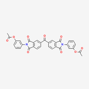 molecular formula C33H20N2O9 B3467703 carbonylbis[(1,3-dioxo-1,3-dihydro-2H-isoindole-5,2-diyl)-3,1-phenylene] diacetate 