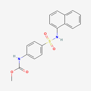 molecular formula C18H16N2O4S B3467738 methyl {4-[(1-naphthylamino)sulfonyl]phenyl}carbamate 