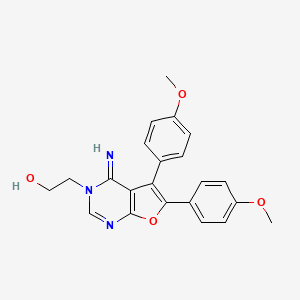 2-[4-imino-5,6-bis(4-methoxyphenyl)furo[2,3-d]pyrimidin-3(4H)-yl]ethanol