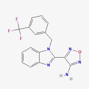 4-{1-[3-(trifluoromethyl)benzyl]-1H-benzimidazol-2-yl}-1,2,5-oxadiazol-3-amine